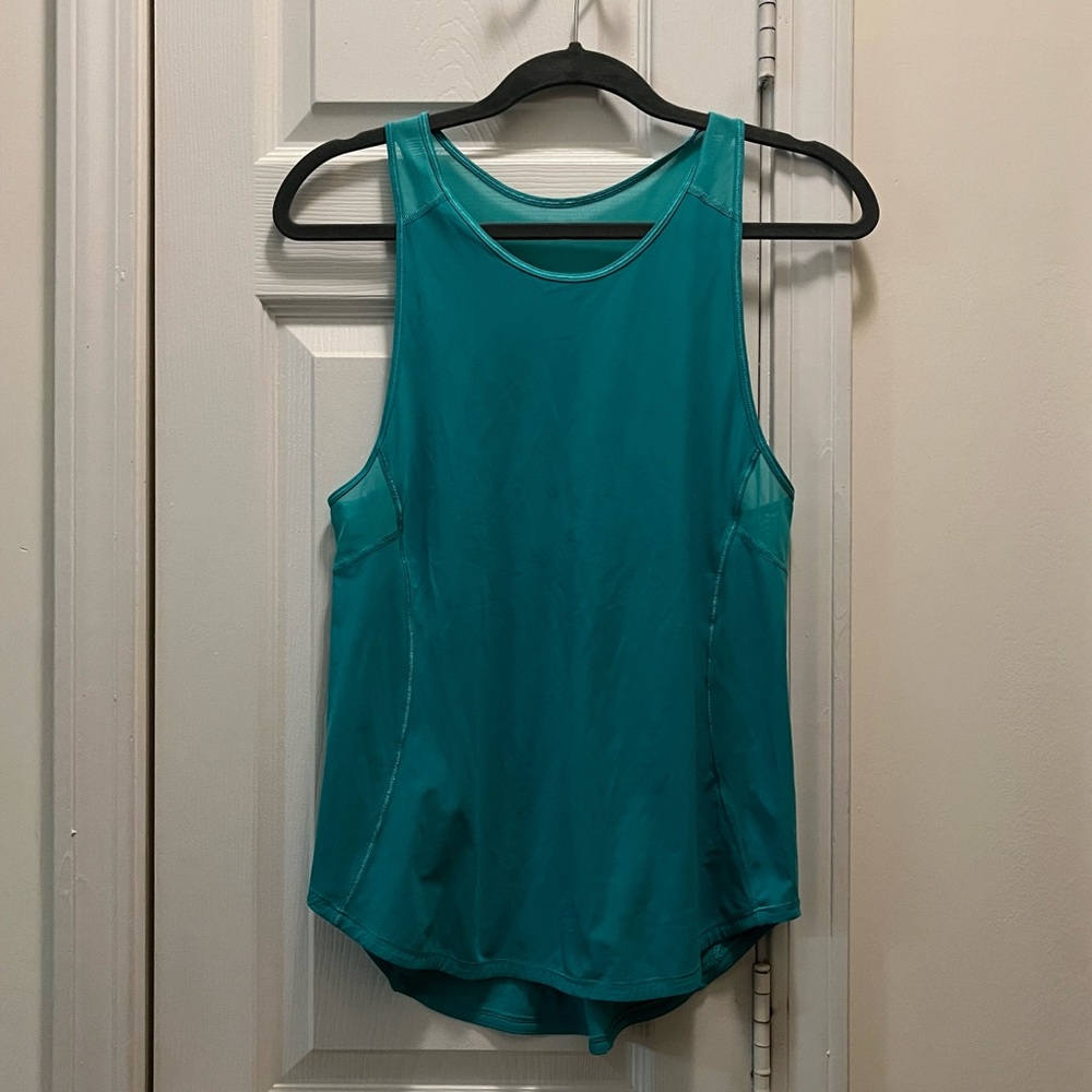 Lululemon Sculpt Tank II Eucalyptus Teal Sleeveless Shirt Workout Top 8 /10